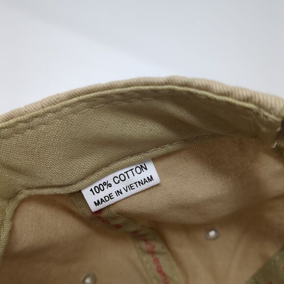 Hornady Strapback Hat Tan One Size Adjustable Embroidered 6 Panel Cotton - Picture 8 of 8